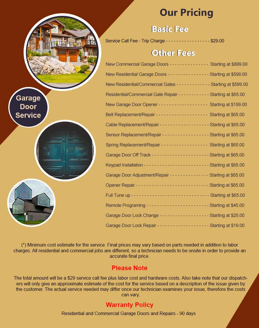 5 Star Garage Doors Los Angeles, CA 323-844-0162 - pricelist6